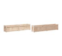 vidaXL Fioriere da Giardino 2 pz in Legno Massello di Pino