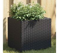 vidaXL Fioriere da Giardino 2 pz Nere 36x30x32 cm in Polyrattan