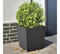 vidaXL Fioriere da Giardino 2 pz Nere 40x40x40 cm in Acciaio, fioriera, fioriera da Patio, Vaso Fiori da Esterni, fioriera da Esterno