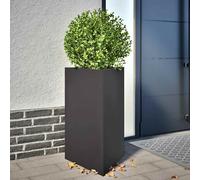 vidaXL Fioriere da Giardino 2 pz Nere Triangolari 50x43x75 cm Acciaio