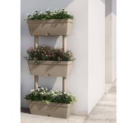 vidaXL Fioriere da Giardino 6 pz Grigio Talpa