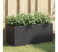 vidaXL Fioriere da Giardino con 2 Vasi Nere 72x30x32 cm in Polyrattan