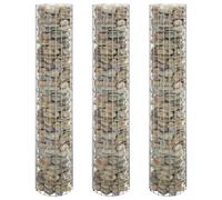 vidaXL Fioriere Gabbione Circolare 3 pz in Acciaio Zincato Ø30x150 cm