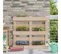vidaXL Fioriere per Euro pallet 12 pz Marrone 36,5 x 14 x 9,5 cm