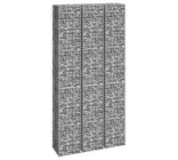 vidaXL Fioriere Rialzate a Gabbione 3 pz 30x30x200 cm in Ferro