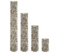 vidaXL Fioriere Rialzate Gabbioni Circolari 4 pz Ø30x50/100/150/200 cm