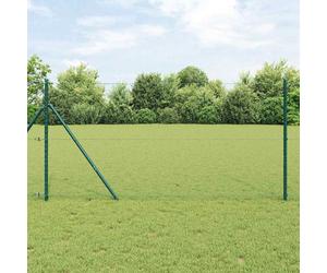 vidaXL Fissaggio a terra esagonale per recinzione 100 x 1,4 m Verde