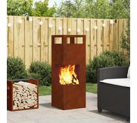 vidaXL Focolare Marrone 35 x 35 x 100 cm