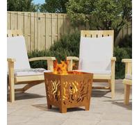 vidaXL Focolare Marrone 40 x 40 x 40 cm Acciaio