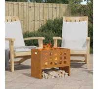 vidaXL Focolare Marrone 50 x 30 x 40 cm acciaio corten