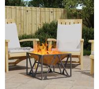 vidaXL Focolare Marrone 50 x 50 x 35 cm acciaio corten