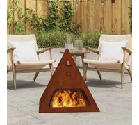 vidaXL Focolare Marrone 50 x 50 x 51 cm