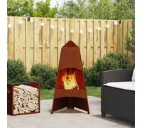 vidaXL Focolare Marrone 50 x 50 x 95 cm