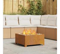 vidaXL Focolare Marrone 60 x 60 x 30 cm acciaio corten