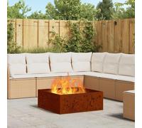 vidaXL Focolare Marrone 80 x 80 x 30 cm