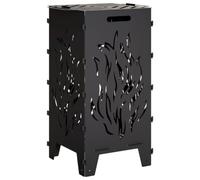 vidaXL Focolare Nero 47 x 38 x 75 cm Acciaio