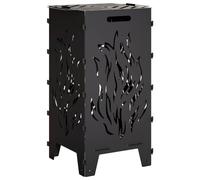 vidaXL Focolare Nero 47 x 38 x 75 cm Acciaio