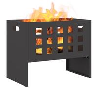 vidaXL Focolare Nero 50 x 30 x 40 cm Acciaio, Focolare Portatile per Giardino e terrazza, Design Moderno, Resistente alle intemperie, Calore duraturo