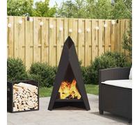 vidaXL Focolare Nero 58 x 40 x 100 cm Acciaio laminato a freddo