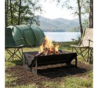 vidaXL Focolare Nero 60 x 40 x 20 cm Acciaio