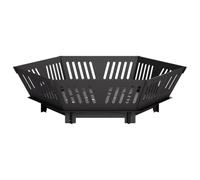 vidaXL Focolare Nero 60 x 60 x 18 cm Acciaio
