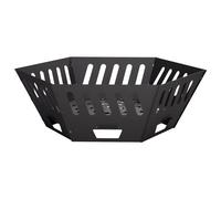 vidaXL Focolare Nero 80 x 80 x 28 cm Acciaio