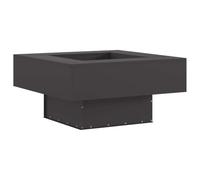 vidaXL Focolare Nero 80 x 80 x 40 cm Acciaio, Moderno braciere Quadrato, Resistente Riscaldamento Esterno per Giardino e terrazza, Stile Contemporaneo per riunioni