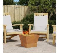 vidaXL Focolare Quadrato 40x40x30 cm Acciaio Invecchiato