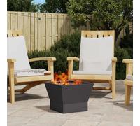 vidaXL Focolare Quadrato Nero 40x40x30 cm Acciaio