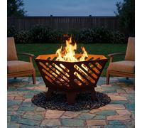vidaXL Focolare Ruggine 60 x 53 x 30 cm Acciaio Corten