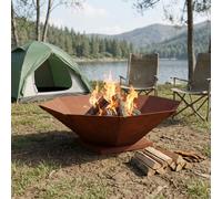 vidaXL Focolare Ruggine 70,5 x 70,5 x 21,5 cm Acciaio Corten