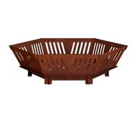 vidaXL Focolare Ruggine 80 x 80 x 23 cm Acciaio Corten