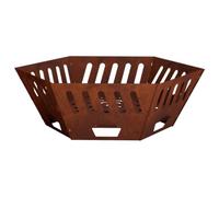 vidaXL Focolare Ruggine 80 x 80 x 28 cm Acciaio Corten