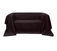 vidaXL Fodera Lavabile Divano Micro-Camoscio Marrone 270x350 cm Copri Divano