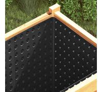 vidaXL Foglio di drenaggio Nero 1 x 10 m HDPE