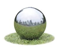 vidaXL Fontana da Giardino a Sfera con LED in Acciaio Inox 30 cm