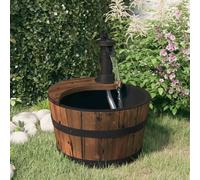 vidaXL Fontana d'Acqua con Pompa 28x28x34,5 cm Legno Massello di Abete
