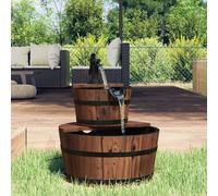 vidaXL Fontana d'Acqua con Pompa 44,5x44,5x58 cm Legno Massello Abete