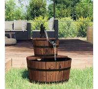 vidaXL Fontana d'Acqua con Pompa 44,5x44,5x58 cm Legno Massello Abete