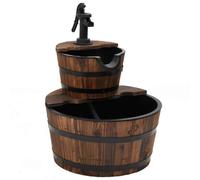 vidaXL Fontana d'Acqua con Pompa 44,5x44,5x58 cm Legno Massello Abete