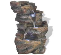 AX Fontana Cascata Poliresina Pompa Ornamentali Casa 3LED 24x33,5x45,5cm 242353