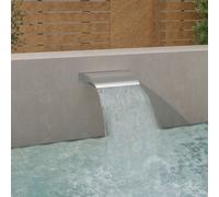 vidaXL Fontana per Piscina Argento 45x26x13 cm in Acciaio Inox