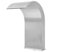 vidaXL Fontana per Piscina Giardino Decorazione Laghetto Stagno Resistente al Cloro Gioco d'Acqua Cascata in Acciaio Inossidabile 45x30x65 cm Argento