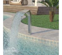 vidaXL Fontana per Piscina in Acciaio Inossidabile 50x30x90 cm Argento