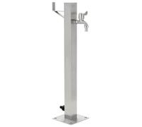 vidaXL Fontanella a Colonna Acciaio Inox 65 cm Quadrata Irrigazione Giardino