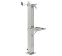 vidaXL Fontanella a Colonna Acciaio Inox 95 cm Quadrata Irrigazione Giardino