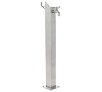 vidaXL Fontanella a Colonna Acciaio Inox 95 cm Quadrata Irrigazione Giardino