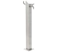 vidaXL Fontanella a Colonna in Acciaio Inossidabile Quadrata 95 cm