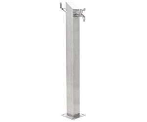 vidaXL Fontanella a Colonna in Acciaio Inossidabile Quadrata 95 cm