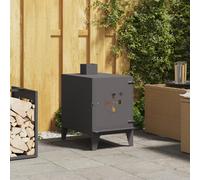 vidaXL Forno da Campeggio con Camino Nero 35x50x60 cm in Acciaio